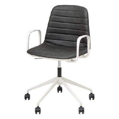 ol sofia pu leather upholstered boardroom chair with tilt and armswhite / black