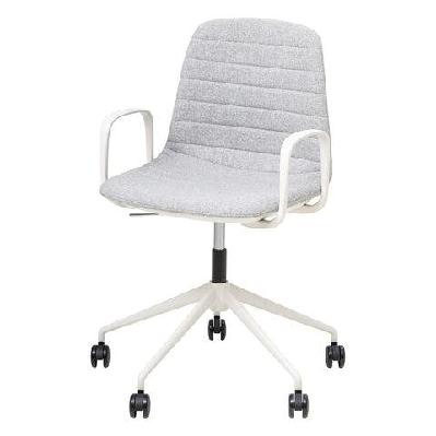 ol sofia fabric upholstered boardroom chair with tilt and armwhite / grey mist