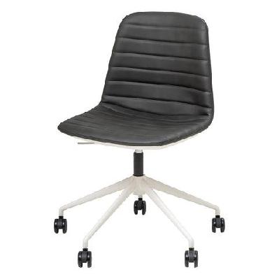 ol sofia pu leather upholstered boardroom chair with tiltwhite / black