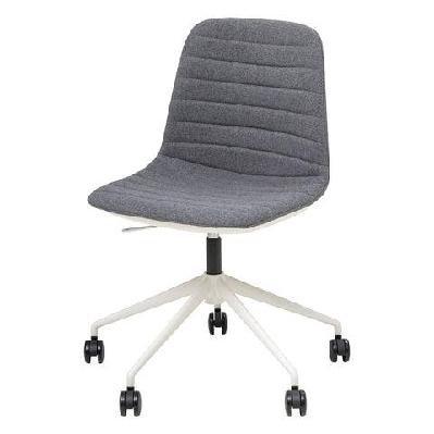 ol sofia fabric upholstered boardroom chair with tiltwhite / pewter