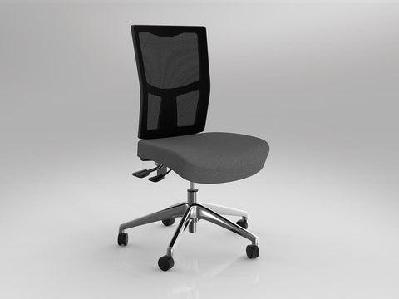 ol urban mesh back fabric upholstered seat task chairstone grey / chrome
