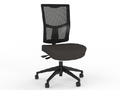 ol urban mesh back fabric upholstered seat task chaircharcoal grey / black