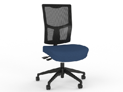 ol urban mesh back fabric upholstered seat task chairdeep blue / black