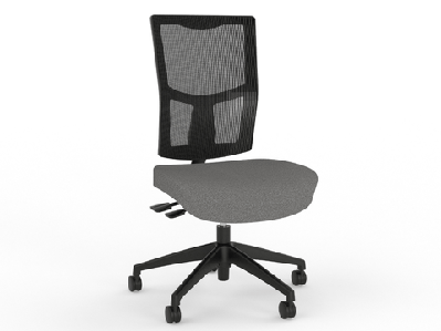 ol urban mesh back fabric upholstered seat task chairstone grey / black