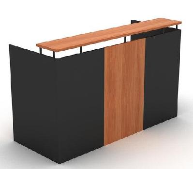 gp omsystem commercial office reception deskcherry/charcoal