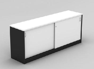gp omsystem commercial office sliding door buffet credenzawhite/charcoal / 1500 mm