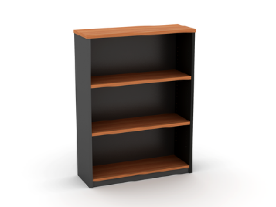 gp omsystem commercial office open bookcase 1200mm heightcherry/charcoal