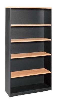 gp omsystem commercial office open bookcase 1800mm height white 