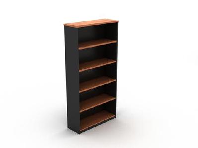 gp omsystem commercial office open bookcase 1800mm heightcherry/charcoal