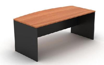 gp omsystem commercial office bow front deskcherry/charcoal / 1800 x 900*750 x 720mm