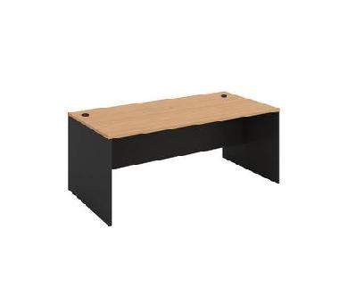 gp omsystem commercial office rectangular open desk beech/charcoal / 1350w x 750d 