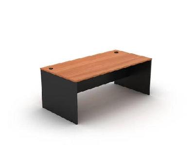 gp omsystem commercial office rectangular open deskcherry/charcoal / 1500w x 750d