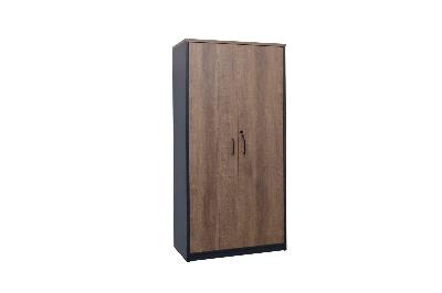 gp office full door cabinet - regal walnut with charcoal 