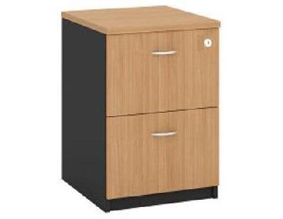 gp omsystem commercial office filing cabinet 2 drawersbeech/charcoal