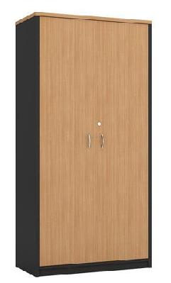 gp omsystem commercial office full door stationery cupboardbeech/charcoal