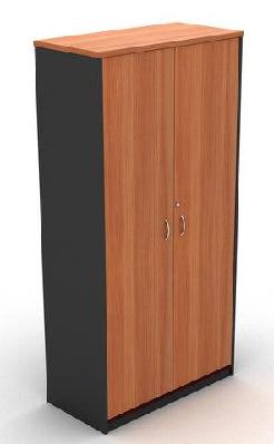 gp omsystem commercial office full door stationery cupboardcherry/charcoal