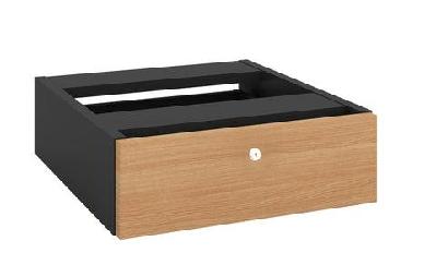 gp omsystem commercial office fix desk pedestal 1 drawerbeech/charcoal