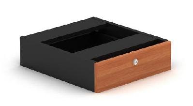 gp omsystem commercial office fix desk pedestal 1 drawercherry/charcoal