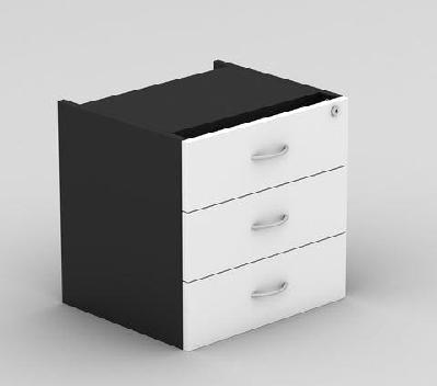 gp omsystem commercial office fix desk pedestal with 3 drawerswhite/charcoal