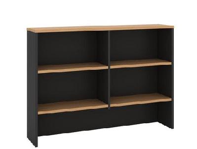 gp omsystem commercial office overhead hutch cherry/charcoal / 1200 mm 
