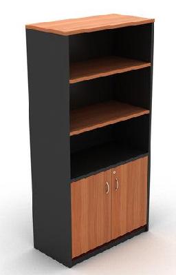 gp omsystem commercial office half door cabinetcherry/ charcoal