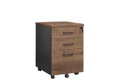 gp office mobile pedestal with 2 drawers and filing drawer - regal walnut