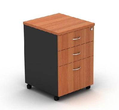 gp omsystem commercial office mobile pedestal 2 drawers and 1 filecherry/charcoal