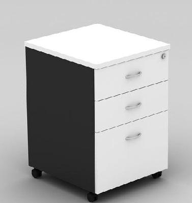 gp omsystem commercial office mobile pedestal 2 drawers and 1 filewhite/charcoal
