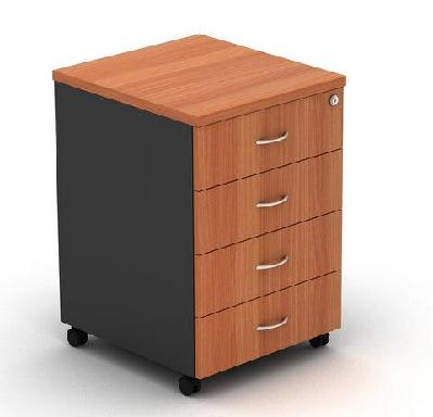 gp omsystem 4 drawers office mobile pedestalcherry/charcoal