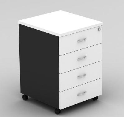 gp omsystem 4 drawers office mobile pedestalwhite/charcoal