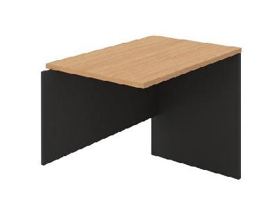 gp omsystem commercial office open return beech/charcoal / 900 x 600 x 720mm 