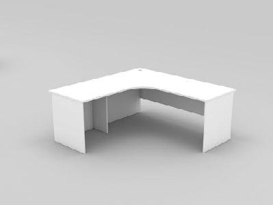 gp omsystem commercial office 2 piece radial workstationwhite / left