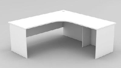 gp omsystem commercial office 2 piece radial workstationwhite / right