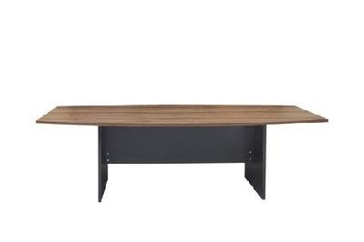 gp h - base boardroom table - regal walnut and charcoal