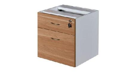 gp office fixed desk pedestal with 1 drawer and 1 filing drawer - virginia walnut 