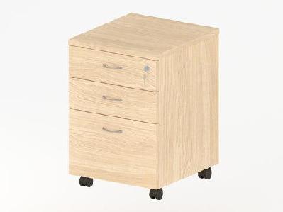 gp omsystem commercial office mobile pedestal 2 drawers and 1 fileoak
