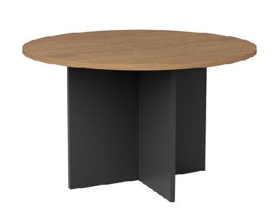 gp casnan system round meeting tabled1200 x h720mm / regal walnut charcoal