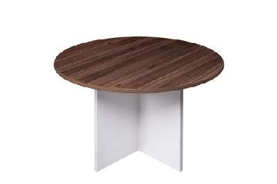 gp casnan system round meeting table d900 x h720mm / virginia walnut white 
