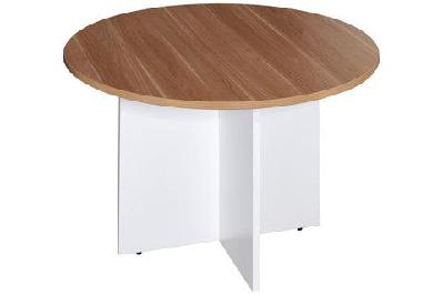 gp casnan system round meeting tabled1200 x h720mm / virginia walnut white