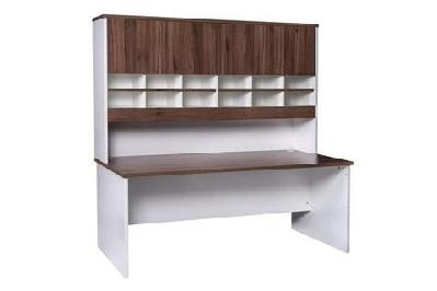 gp office desk with pigeon hole hutch 1800mmcasnan and white