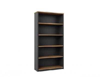 gp office open book shelves - regal walnut/charcoal 