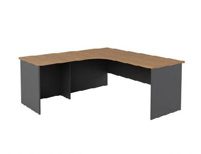 gp regal system radial corner workstation - regal charcoal left 