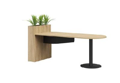 dd off the wall office table with planter1800w x 650d x 725h (900w x 200d x 925h)