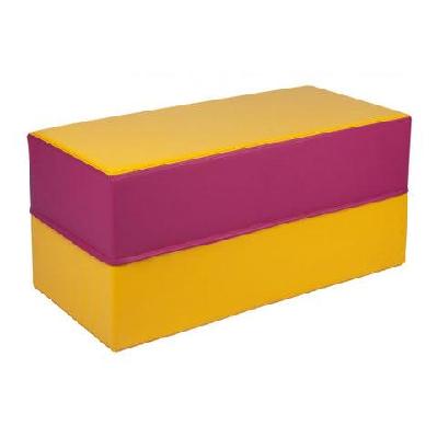 ma fabric upholstered rectangular ottomannavy