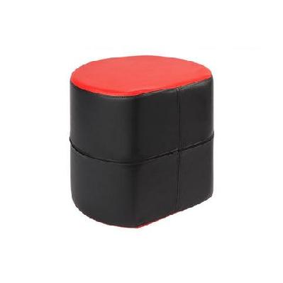 ma drum fabric upholstered reception area ottoman navy 