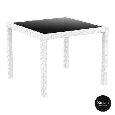 fl bali tahiti hospitality indoor/shaded outdoor dining tablewhite