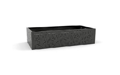 ol agile metal planter box for tambour storage white 