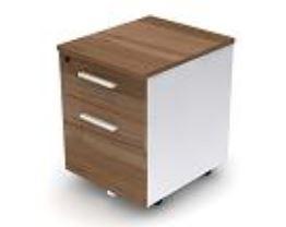 gp potenza mobile pedestal with 1 drawer and 1file drawercasnan / white