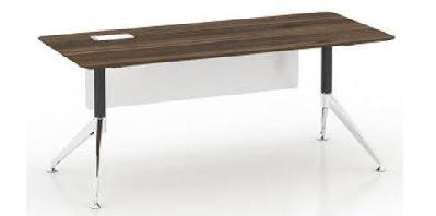 gp potenza executive desk with cable access virginia walnut / white / 1800 x 800 x 750mm 