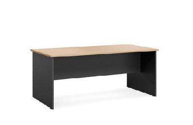 dd accent office desk with modesty panel1200l x 600d / crown beech top ironstone base